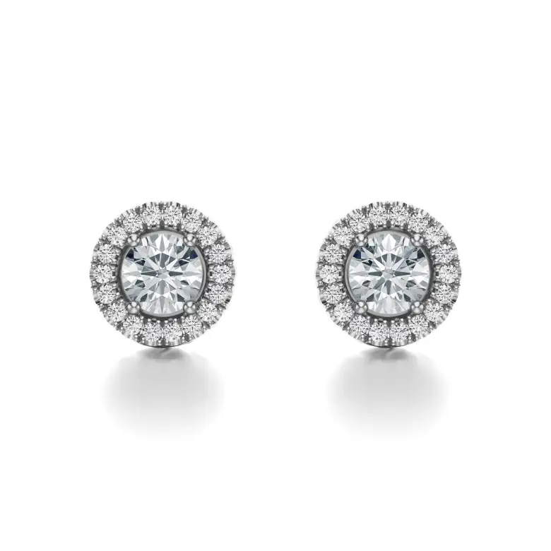 Kolczyki z diamentami białe złoto AJK_030